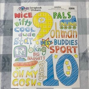 #B.198🦋$3 ADD ON•VINTAGE BOY AGES 9 & 10 STICKERS